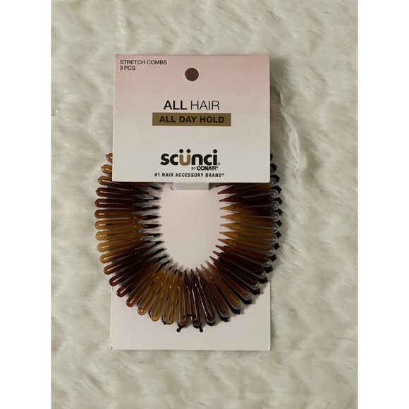 NEW 34 Pieces Hair Accessories Headwraps Scrunchies Side Combs Claw Clip Combs - Picture 4 of 8